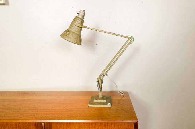 Vintage Herbert Terry Model 1227 Anglepoise Lamp – Gold Marble