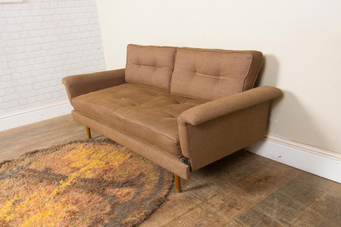 Vintage Mid Century 2 Seater Daybed Sofa Bed