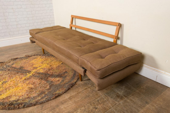 Vintage Mid Century 2 Seater Daybed Sofa Bed