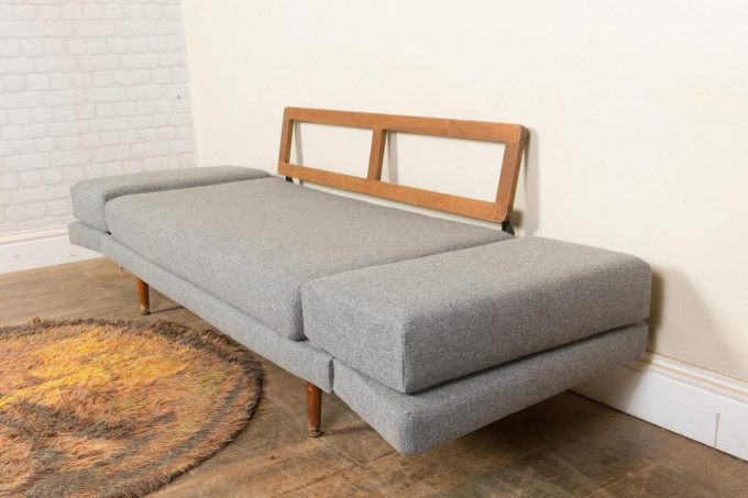 Vintage 2 Seater Daybed Sofa Bed Mid Century