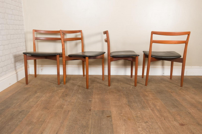 Set of 4 Teak Dining Chairs by Harry Østergaard for A/S Randers