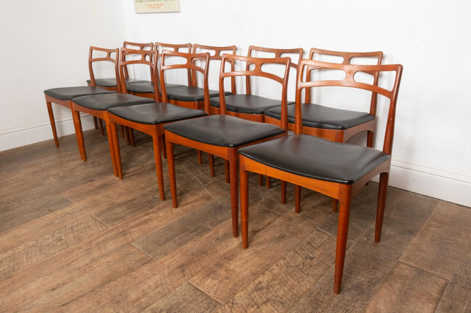 Set of 10 Christian Linneberg Model 94 Teak Chairs by Johannes Andersen